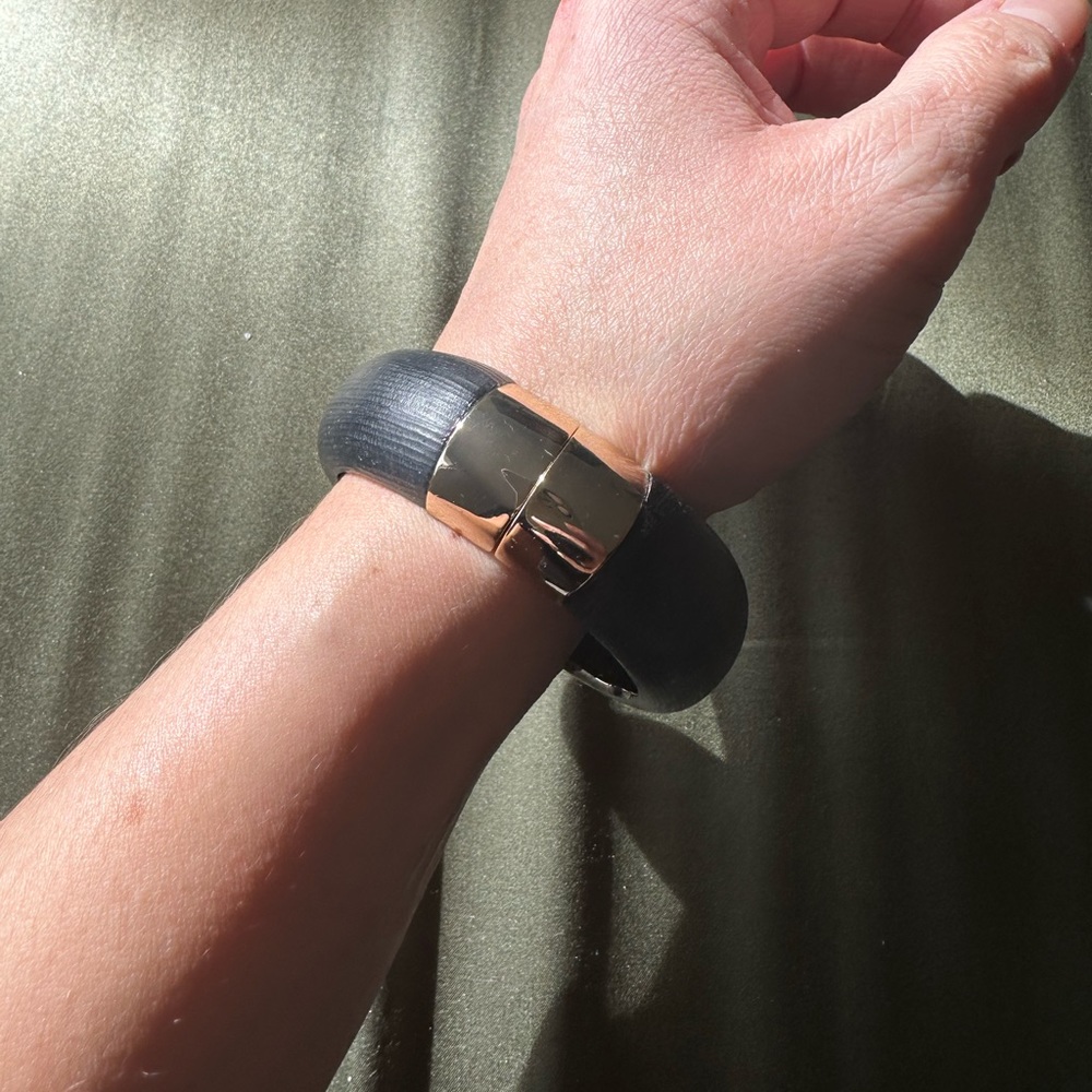 Alexis Bittar Classic Black Lucite Bracelet